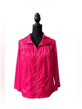 Chico's Weekends Hot Pink Zip Jacket